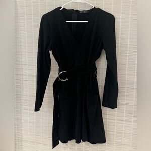 Black Suede Dress with belt